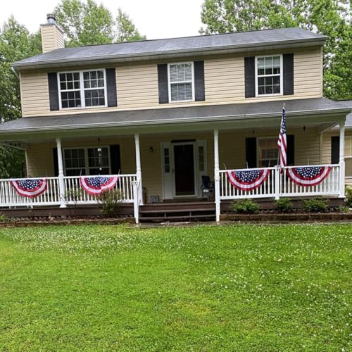Guirlande drapeaux d'éventail en polyester GALPADA décoration extérieure durable - 5