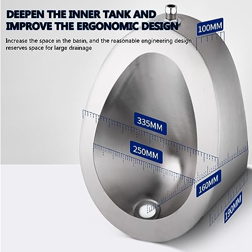 Bagni Moderni WC in Acciaio INOX 304, WC a parete a induzione, bagni pubblici adatti per bagni, centri commerciali e bar,3 miniatura 4