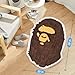 Bape Rug - 28″ x 20″ Hypebeast Rug for Hypebeast Room Decor - Non Slip Living Room, Bedroom, Children Room, Door mat Cool Carpet for Y2k Room Decor - Soft and Fluffy Brown A Bathing APE Bathmat
