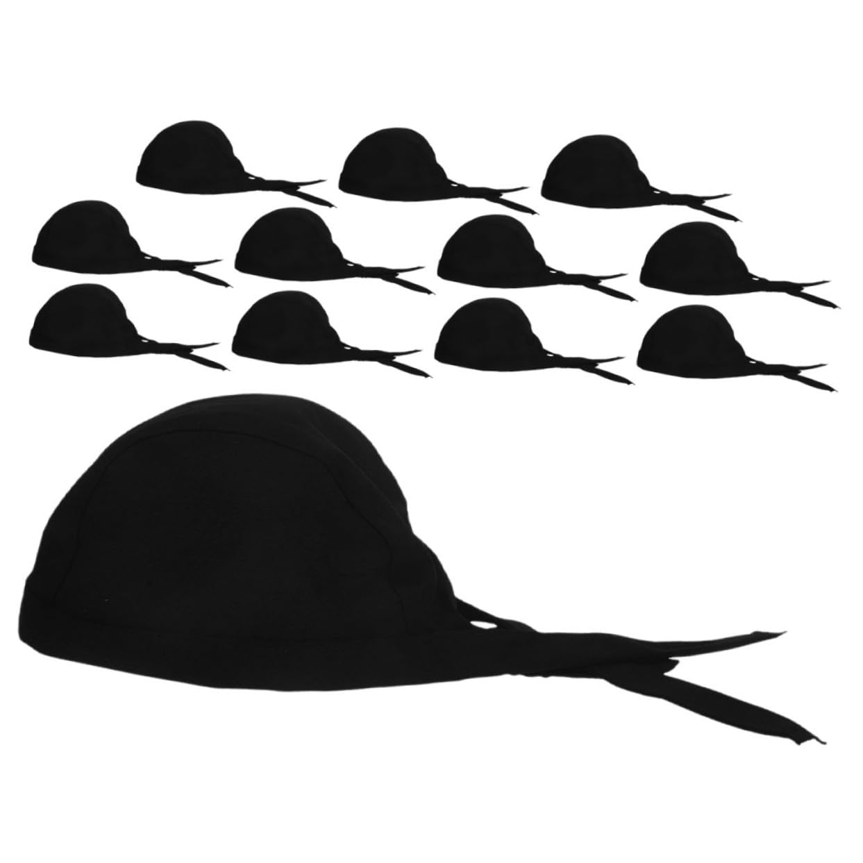 Garneck 12pezzi Cappello da Chef Testa in Cotone Nero per Cucina
