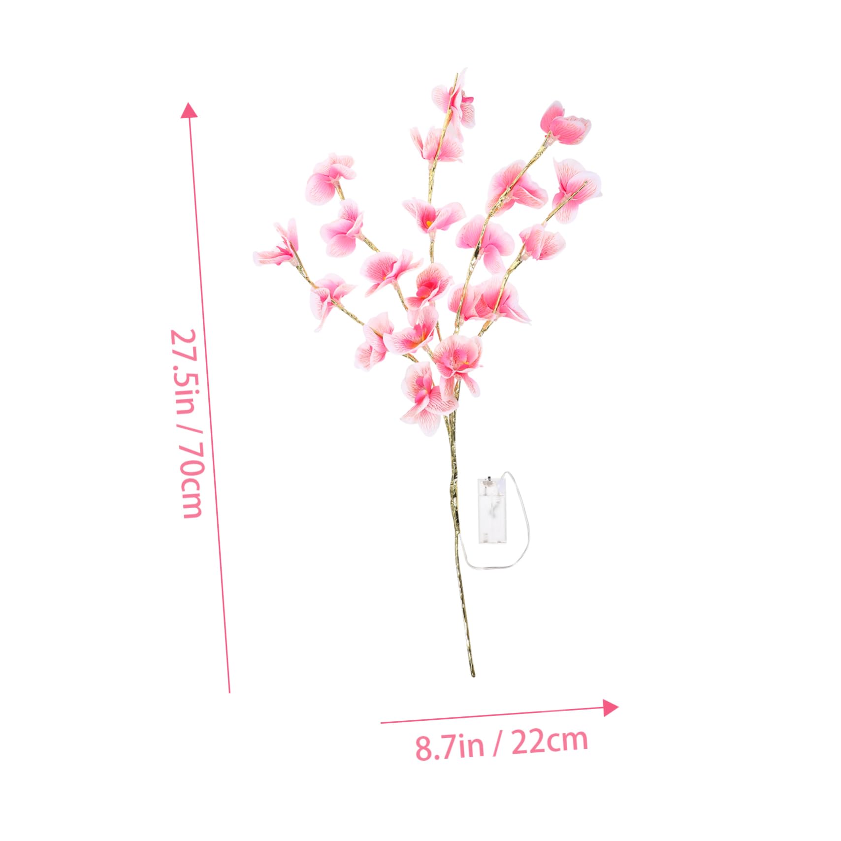 OUNONA 2pcs Phalaenopsis Branch Led Light Low Power Decorative Table Lamp Perfect for Home Decor