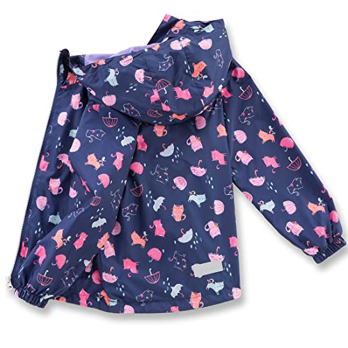 TAPUU Boys Girls Rain Jackets Waterproof Zip Hooded Windbreakers for Kids2