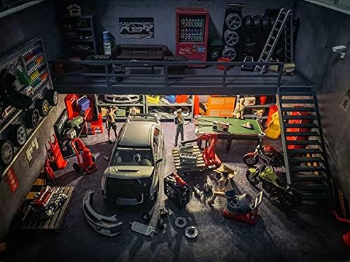 Amazon 164 二階ガレージ 164ミニカー専用ジオラマ ミニカー モデルカー おもちゃ