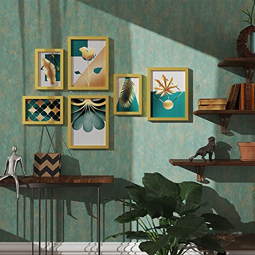 Image of PAINTINGMANTRA Wall Decor Contemporary Baroque Set of 6 Framed Art Prints Paintings for Home Gallery, Bedroom, Living Room & Office (Size - 3-12 x 16 & 3-8 x 12 Inches)