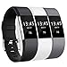 GEAK Replacement Bands for Fitbit Charge 2, Adjustable Classic Wristbands for Fitbit Charge 2, Small Black White Gray