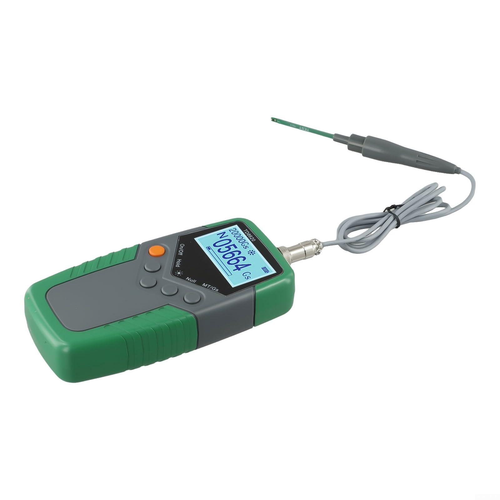 TD-8620 Digitales Gauß-Messgerät, 0–2400 mT, mit Metallsonde, hochpräziser Magnetfeld-Tester für Motoren, Magnete und industrielle Anwendungen, automatische Datenaufzeichnung
