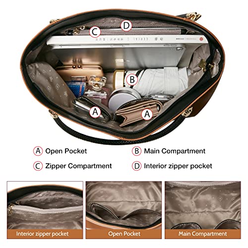 Image of FOXLOVER Large Capacity Tote Handbags for Women, Women's Top-handle Bags Fashion Shoulder Bags Purses Minimalist design
