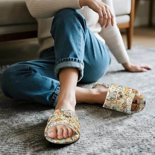 Fuzzy Slippers Casual Warm Flurry House Shoes Slip-On Soft Slide Sandals Open Toe Slippers for Women Her Mom2