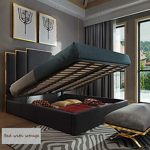 Creative Furniture Modern Luxury Crushed Velvet Bed Amazon.in Home & Kitchen