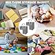 Forhome 2 Stück Treppen Organizer Korb, Grau Treppenkorb mit Griffen, L-Form Treppenkorb Organizer, Faltbarer Filzstoff Treppenkörbe für Haushaltsgegenstände Wäsche Spielzeug