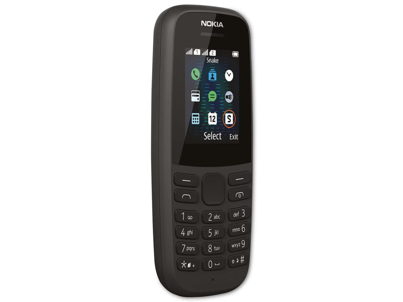 NOKIA 105 Dual SIM Free Black 未使用 2台 New Nokia 105 Dual SIM Black Unlocked Basic Mobile Phone (Free SIM
