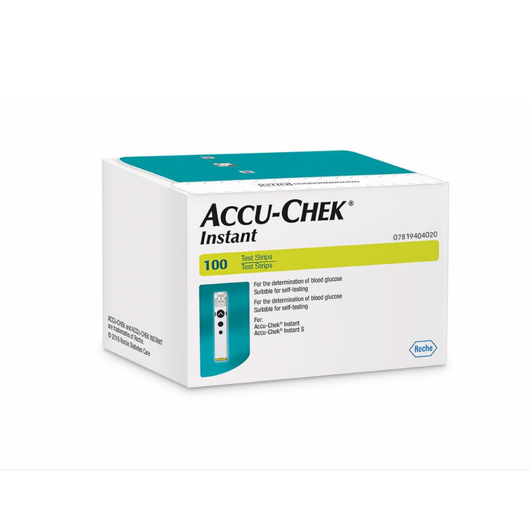 Accu-Chek® Instant Test Strips | Pack of 50 * 2 Strips | For use with Accu-Chek Instant & Instant S Glucometer