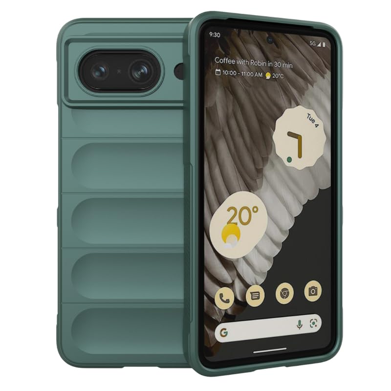 Cassby Liquid Silicon Back Cover Case for Google Pixel 8, Shockproof Military Grade Protection with Micro-Fibre Cloth On Inner Side and Built-in Anti-Slip Grip Google Pixel 8 Back Cover [TPU|Green] (B0D668FDJ8) Amazon Price History, Amazon Price Tracker
