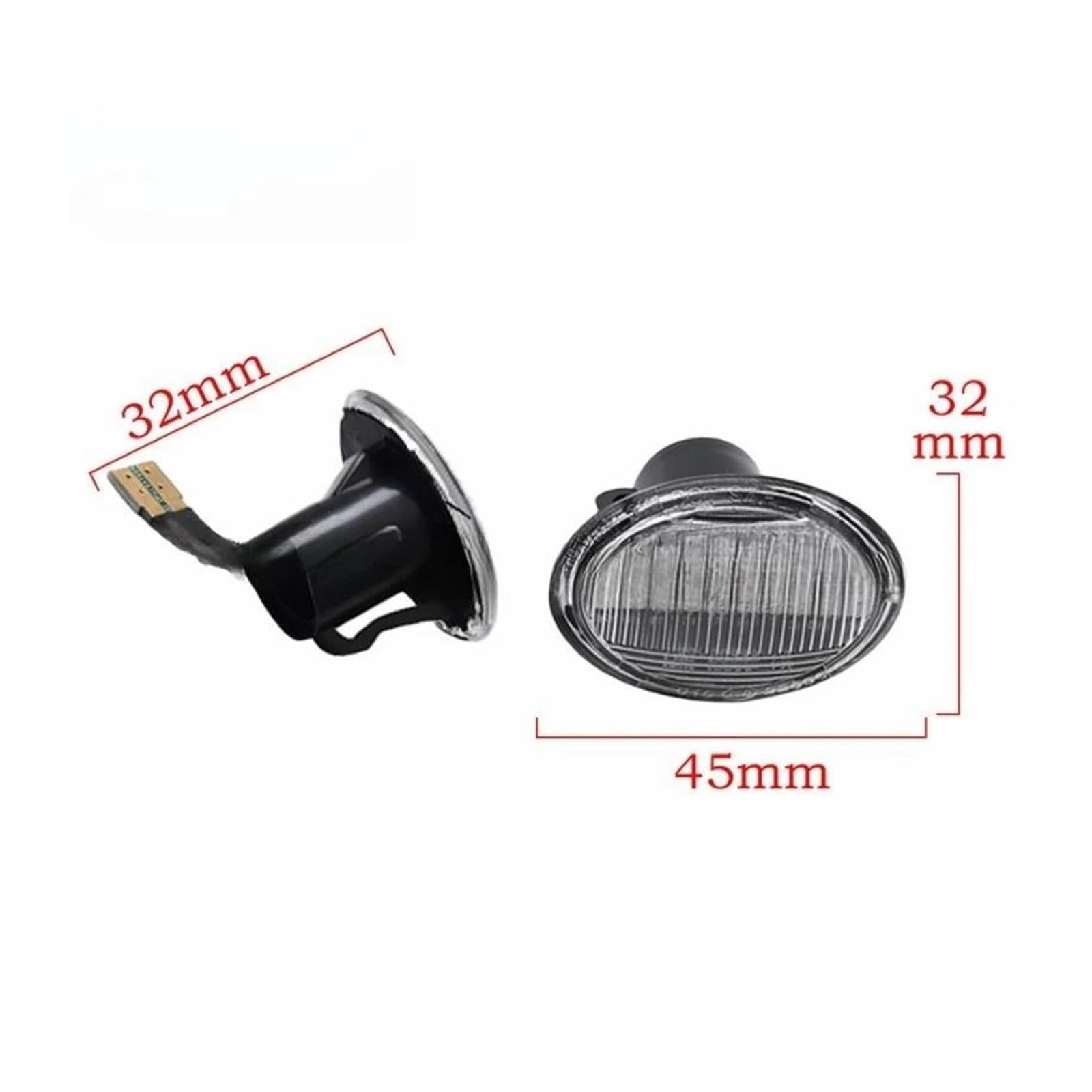 Indicatori direzione dinamici Per Mitsubishi Per Canter V-Type 2005-2012 Luci Luci Posizione Laterali Indicatori Direzione LED Lampade Dinamiche T10 2(Smoked Black 1pair)