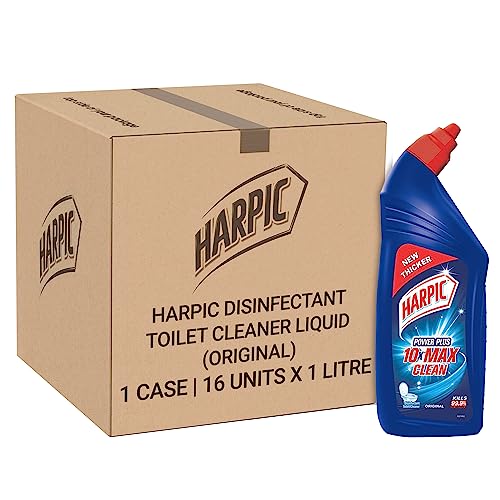 Image of Harpic Toilet Cleaner Liquid Original 1L - Bulk Pack of 16 | Professional Janitorial and Sanitation Solution