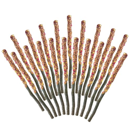 Image of SunGrow Apple Sticks, Wood Chew Treats for Rabbits, Chinchillas, Bunny, Hamster, Squirrel, Guinea Pigs, Small Animals Molar Pet Chew Toys for Teeth Grinding (20 Pcs)