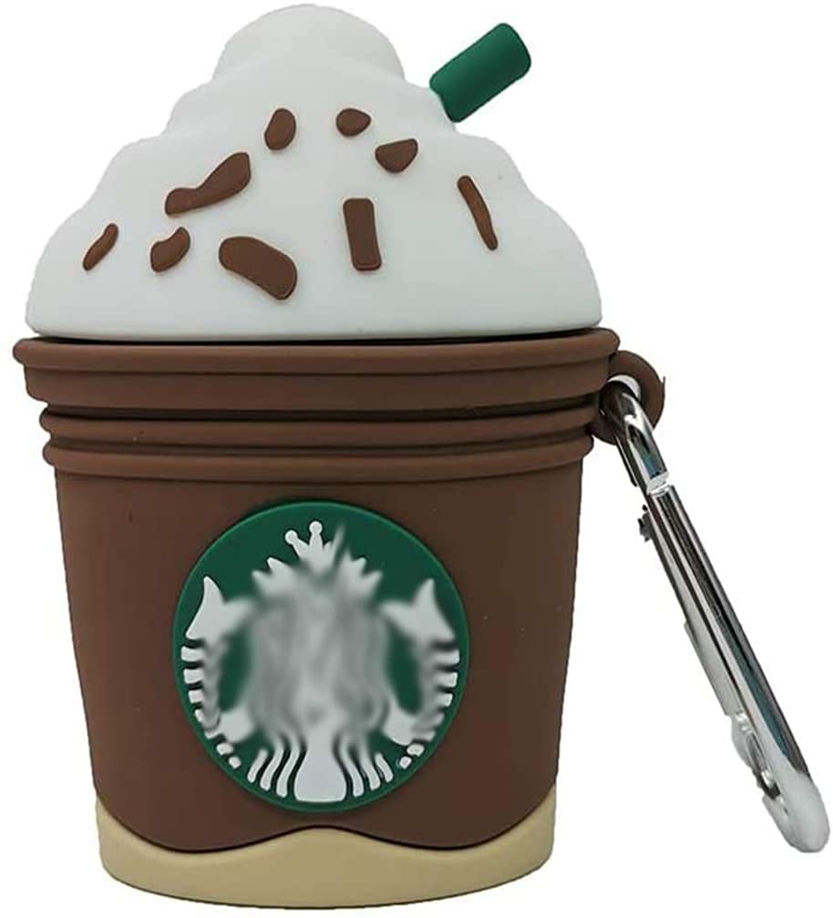 YONK AirPods Pro Case Soft Silicone Shockproof Cover for Apple Airpods Pro, New 3D Cute Cartoon Creative Fun Case Skin with Keychain Design for AirPods Pro Charging Case 2019 ((Coffee Cup))