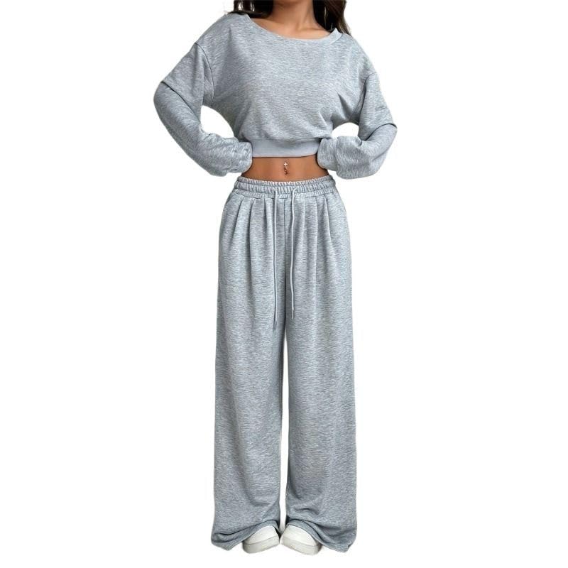 Pantalon de survêtement pour femmes : coupe large et taille haute pour l'automne
