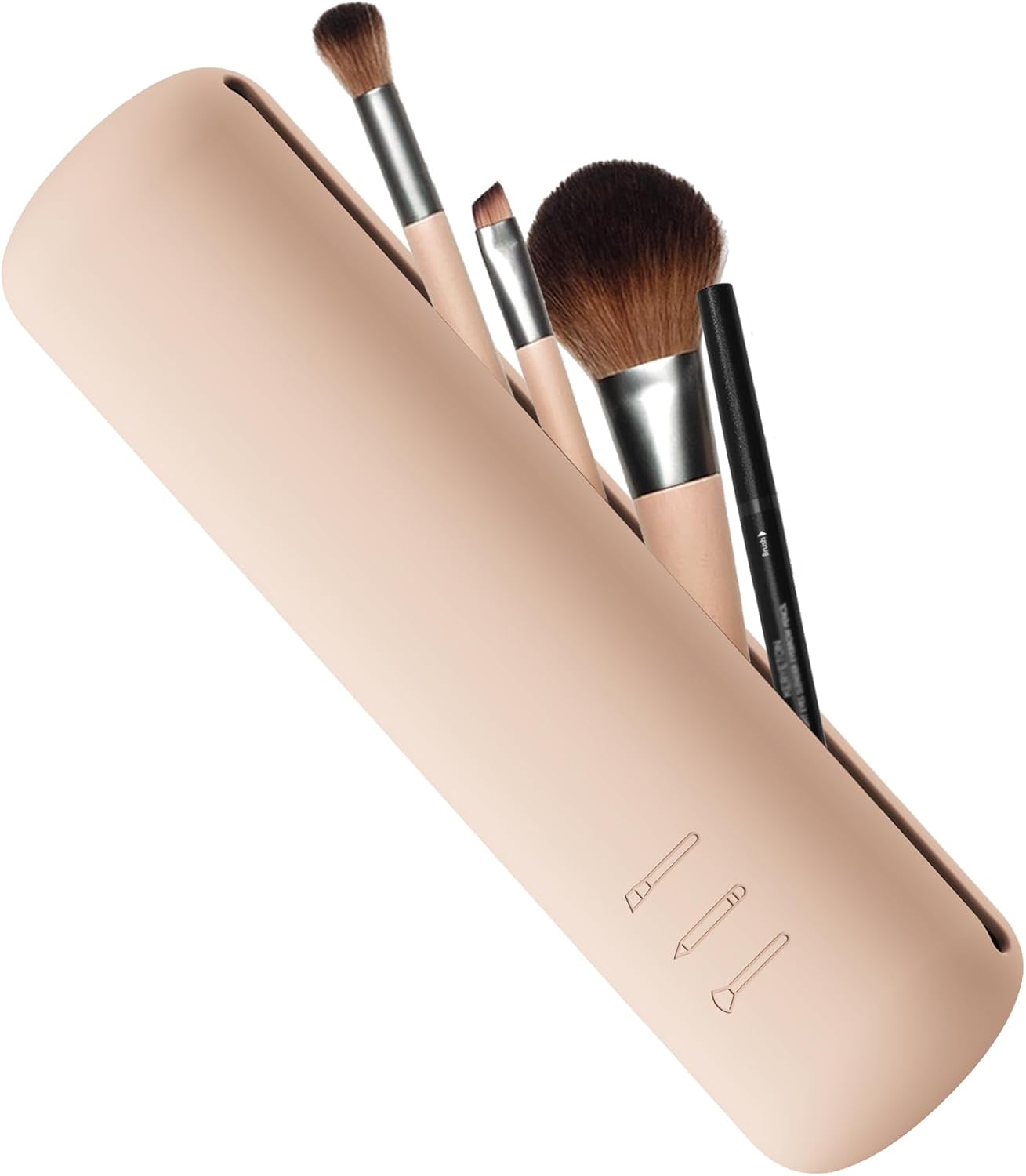 FVION Soporte para brochas de maquillaje, Caqui