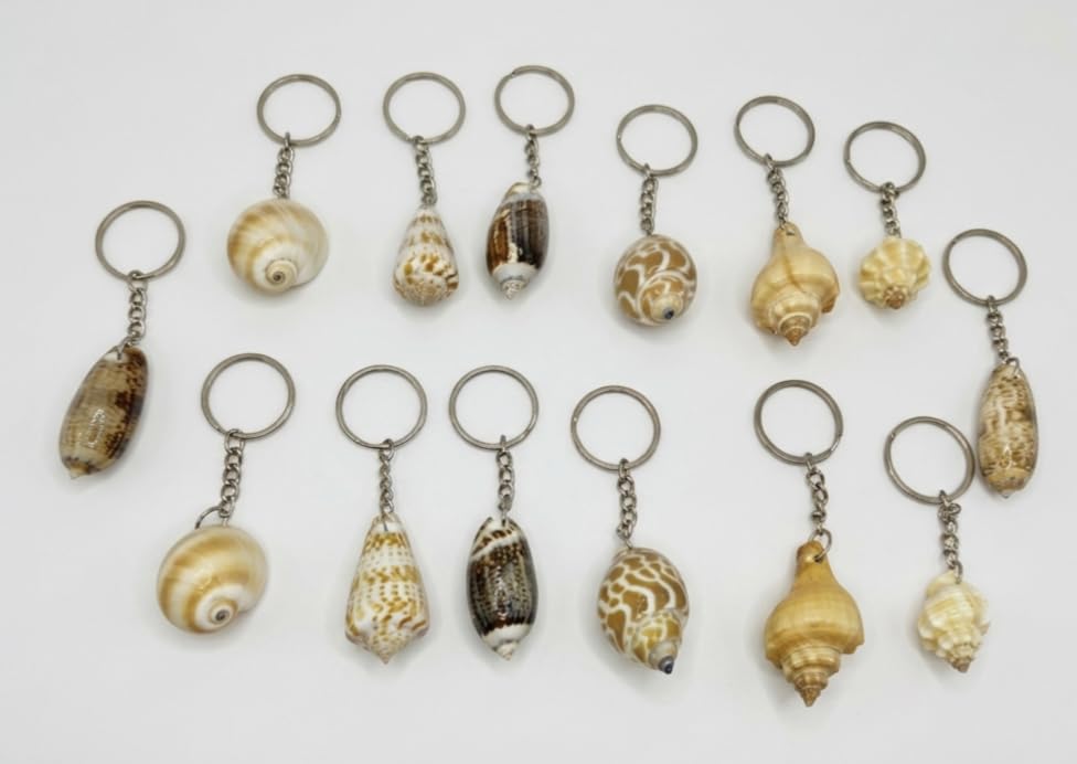 KEY CHAIN FOR GIRLS AND BOYS-SCOOTER-BIKE-CAR KEYS-COLLEGE BOYS-SHELL MADE KEY CHAIN-GIFTING KEY CHAINS [PACK 0F 14] (STYLE 1)-picture-54