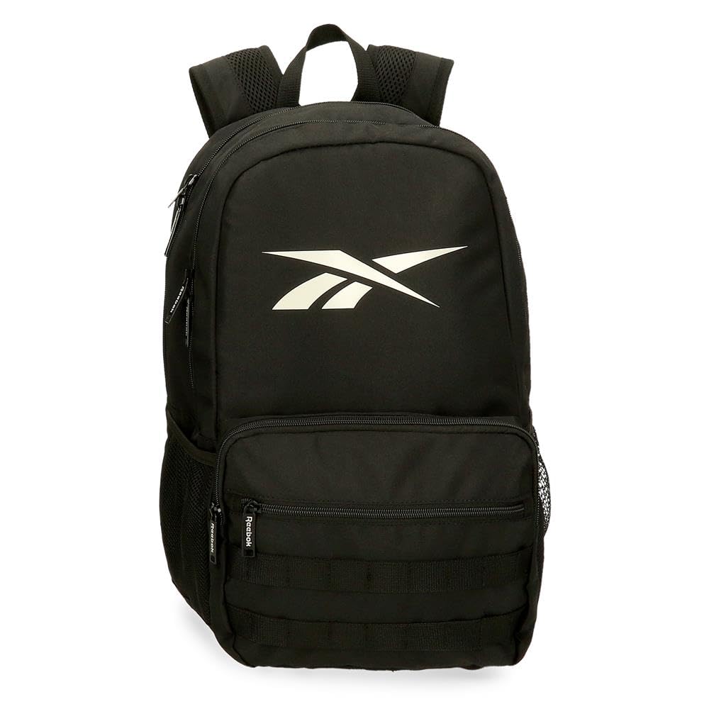 Reebok Malden Mochila Doble Compartimento Negro 33x45x16 cms Poliéster 23,76L by Joumma Bags