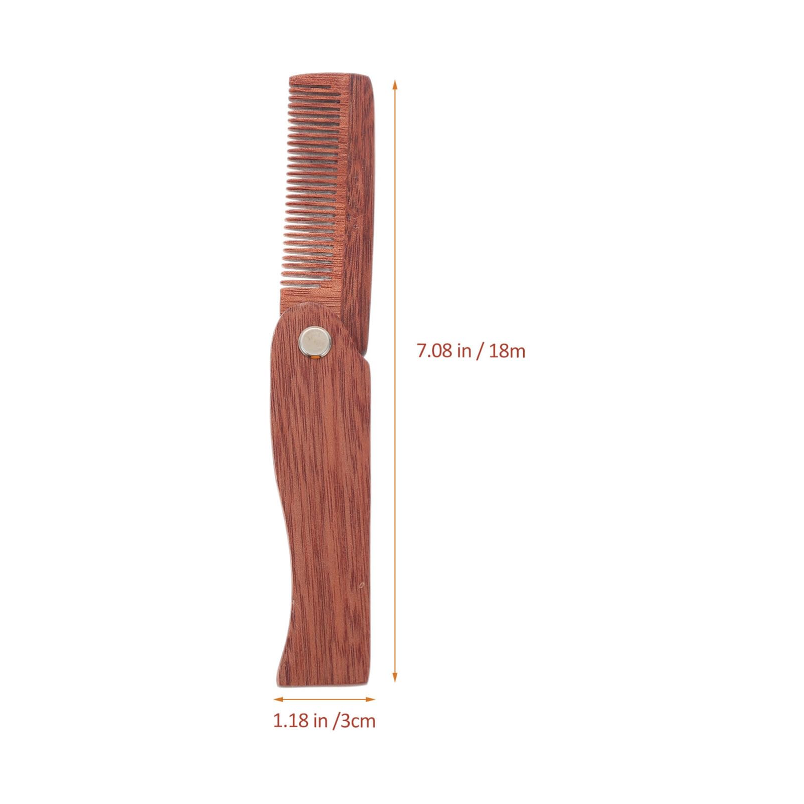 TOVINANNA Wooden Hair Comb Beard Accessory Folding Pocket Mustache Comb Styling Tool Men's Beauty