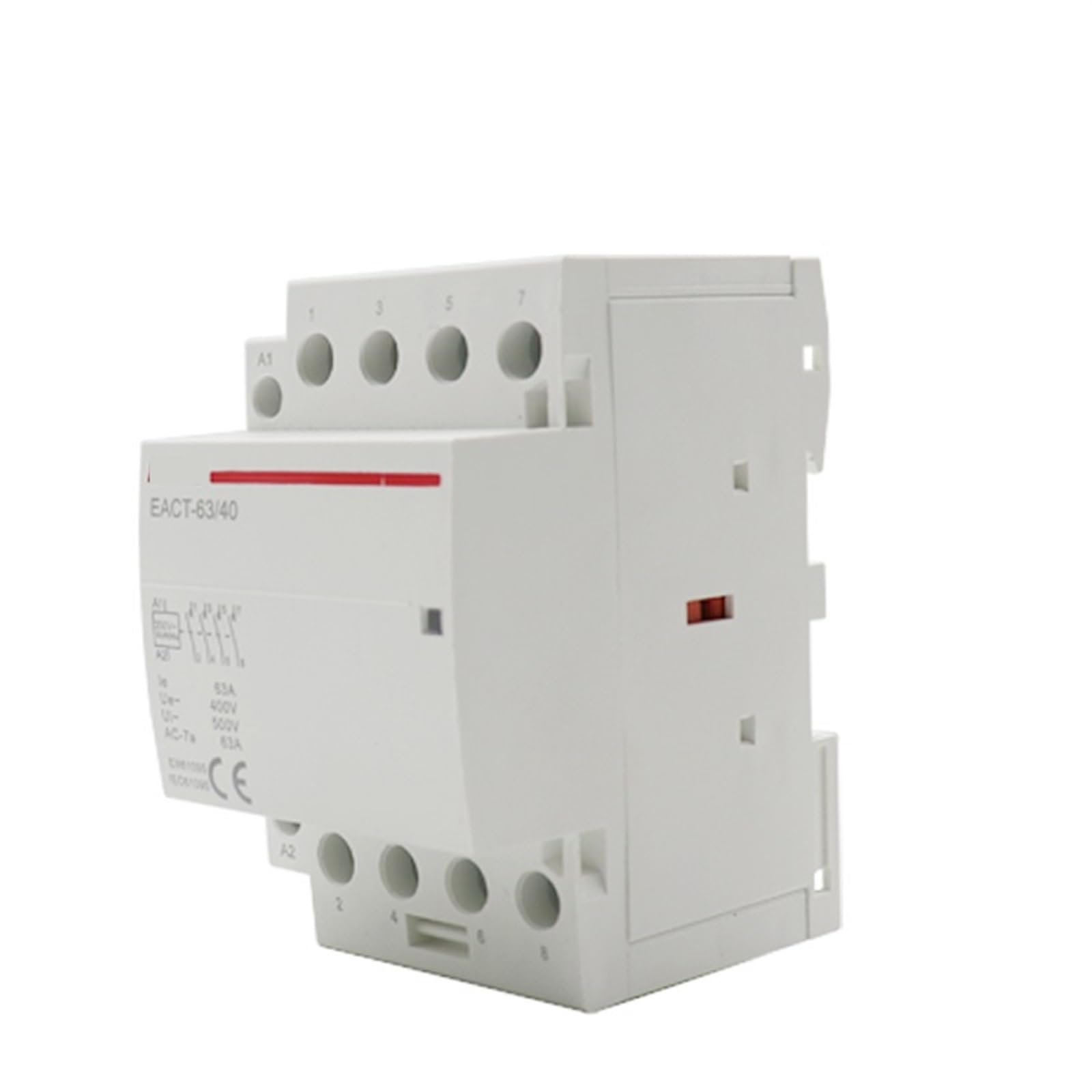 Interruttore contattore modulare CA for uso domestico, 4 poli, 32-63 A, 110 V, 220 V, 50/60 Hz, su guida DIN, 4 NO, 4 NC, 2 NO, 2 NC, 1 pezzo(AC220V,40A-4NO)