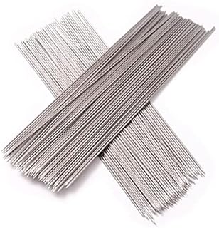 PATKAW 100pcs Stainless Steel BBQ Sticks, Barbecue Grilling BBQ Needles Sticks Grill Skewers Metal Skewer for Oven Camping Campfire Trussing Turkey- 1.85mm*38.5cm