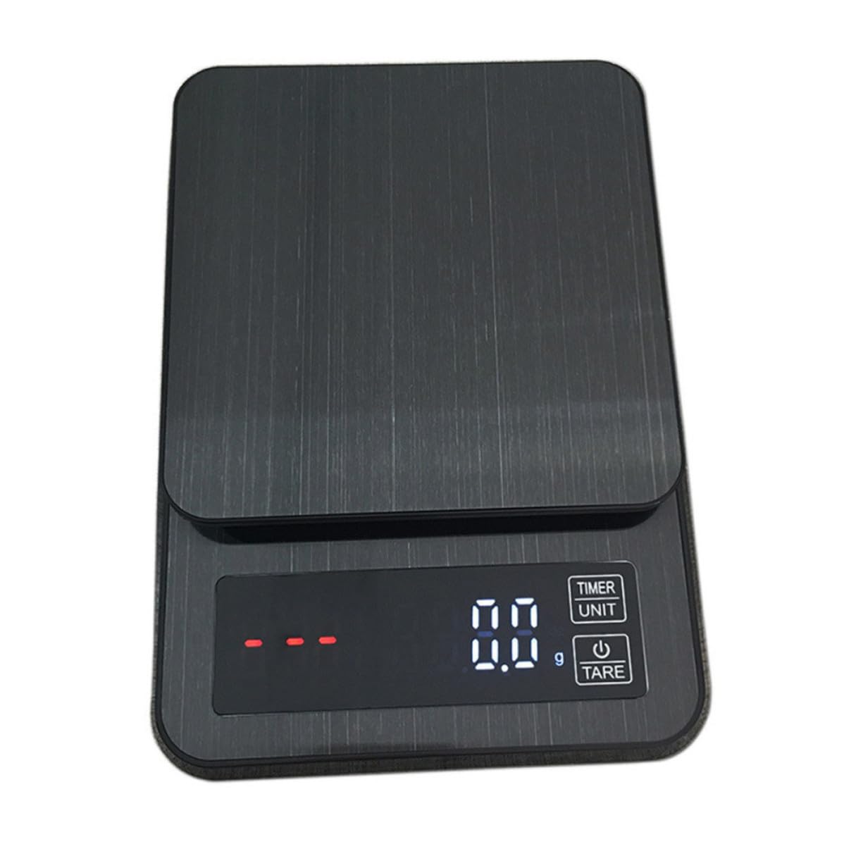 Báscula Digital para Alimentos con Temporizador y Pantalla LED Grande, Capacidad 5kg, Adecuado para Cocinar y Hornear con Sensores de Alta Precisión
