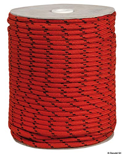 Ecoute en polyester cordage bateau 6mm rouge mat Osculati voile