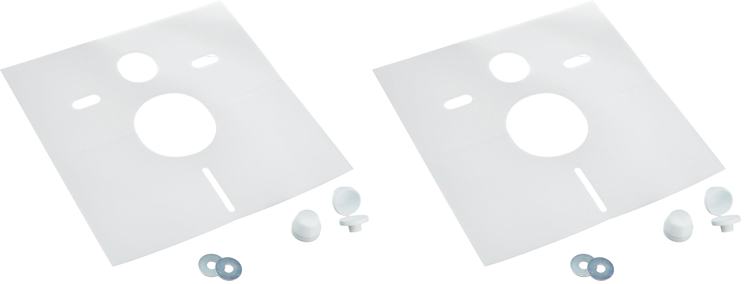 Kit d'isolation phonique pour WC mural joint acoustique plaque bidet suspendu lot de 2