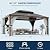 UDPATIO 12' x 16' Hardtop Gazebo, Wood Grain Finish Aluminum Frame Outdoor Gazebo with Galvanized Steel Double Roof, Metal Gazebo Canopy with Curtain and Netting for Deck, Patio and Garden, Grey