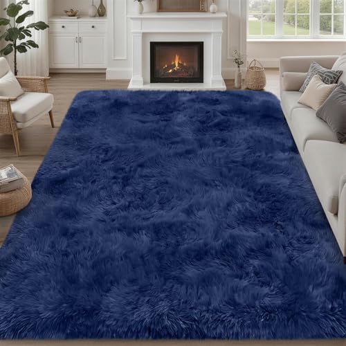 Amazon.com: Fluffy Area Rugs 9x12 Living Room Bedroom: Ultra Soft Shag ...
