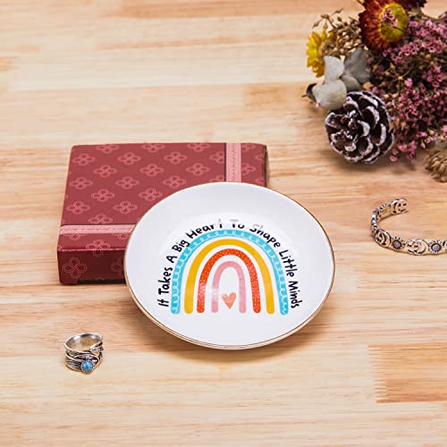 Teacher-Appreciation-Gifts-It-Takes-a-Big-Heart-to-Shape-Little-Minds-Teacher-Gifts-for-Women-Mothers-Day-End-of-the-Year-Back-to-School-Graduation-Retirement-Christmas-Gifts-Rainbow-Ring-Dish Teacher Appreciation Gifts It Takes a Big Heart to Shape Little Minds Teacher Gifts for Women Mothers Day End of the Year Back to School Graduation Retirement Christmas Gifts Rainbow Ring Dish