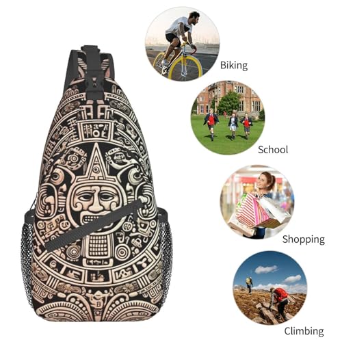 Bolso Sling Bag Unisex Estilo Calendario Maya miniatura 6