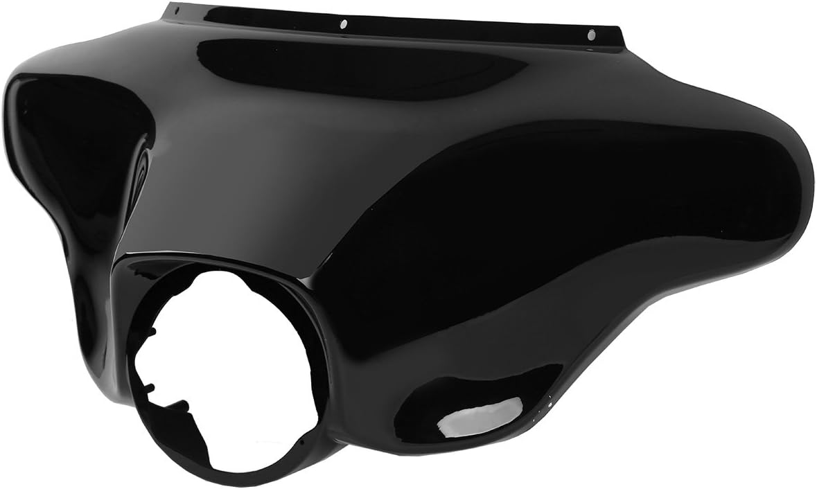XMT-MOTO Vivid Black Front Batwing Upper Outer Fairing fits for 1996-2013 Harley Davidson Touring Electra Glide, Street Glide and Trike Models
