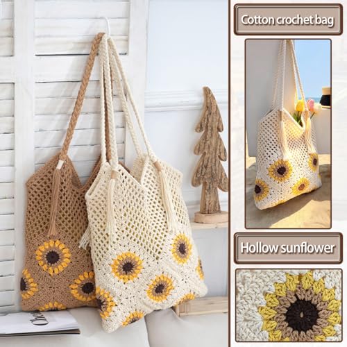 Image of Hand-woven Soft Large Straw Shoulder Bag Retro Boho Tote Bags Summer Beach Bag Rattan Handbag
