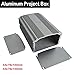 43x78x100mm Electronics Projects Silver Aluminum Instrument Box Enclosure DIY Project Case, 43x78x100mm/140mm PCB Instrument Amplifiers