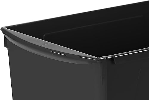 Miniatura 9 de Storex Papelera extragrande para libros, organizador de plástico entrelazado para el hogar, la oficina y el aula, color verde azulado, paquete de 1