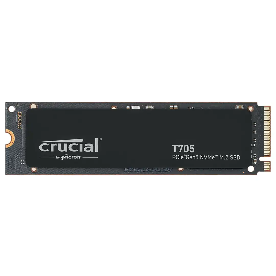 Crucial T705 4TB SSD PCIe Gen5 NVMe M.2, bis zu 14.100MB/s, Microsoft DirectStorage, PCIe 4.0 abwärtskompatibel, Interne Solid State Drive - CT4000T705SSD3