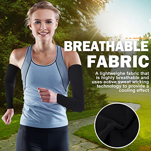 Bmholu Uv Sun Protection Compression Arm Sleeves For Men & Women,Cooling Athletic Sports Sleeve For Football, Golf,Volleyball (Black) #TOP5