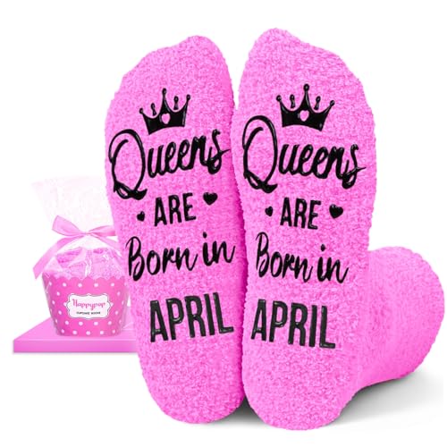 Image of HAPPYPOP Birthday Gifts Ideas for Women - January February March Birthday Socks in Pink