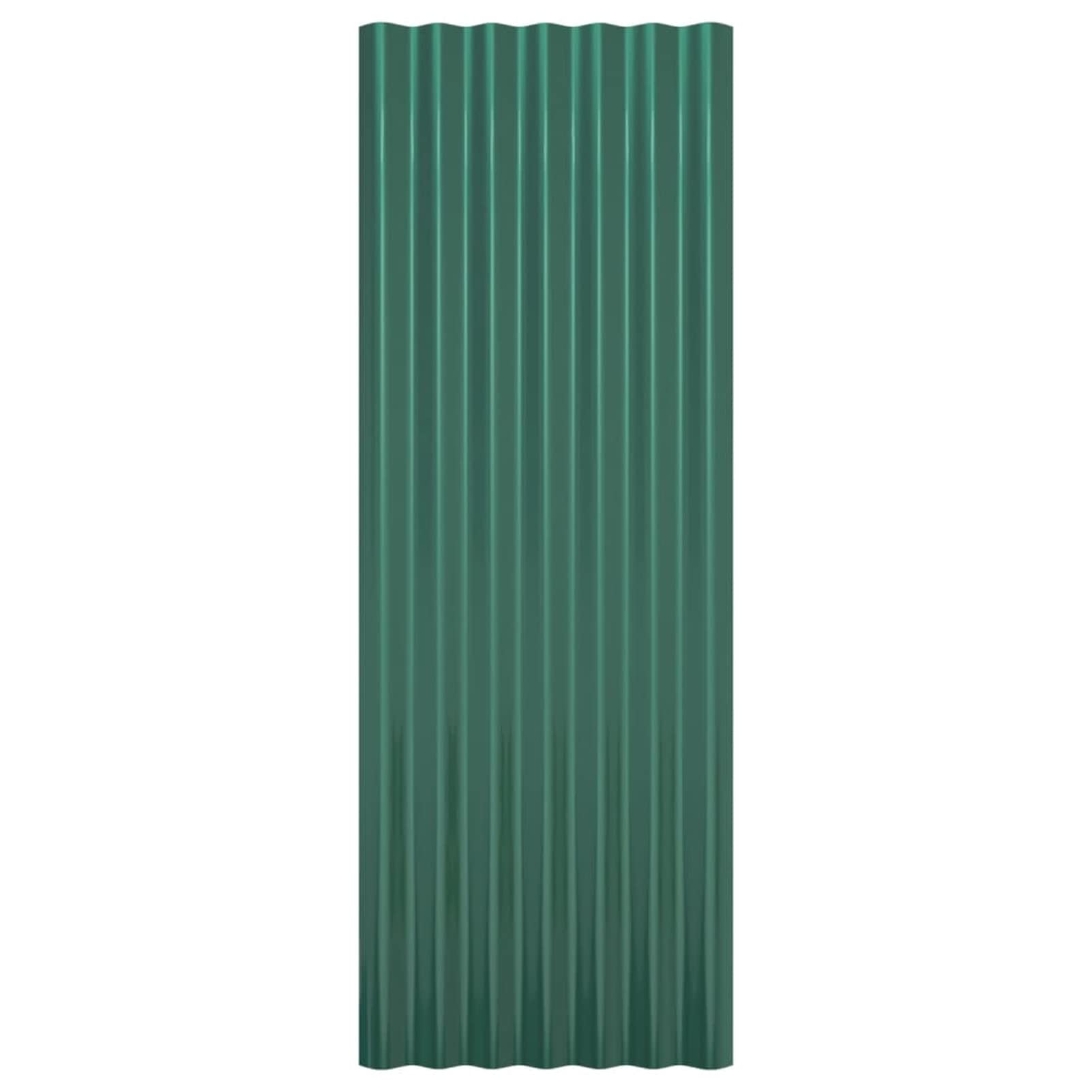 Paneles de tejado 12 Unidades Acero Recubierto Verde 100x36 cm, Chapa Tejado Exterior, Tejas para Tejado, Chapa Ondulada, Chapas Metalicas, Tejados De Exterior