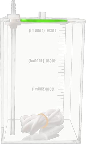 Miniatura 5 de Aquarium Choice Recipiente de almacenamiento de líquido con bomba dosificadora de acrílico para terrarios (4.25 * 4.25 * 6.5 pulgadas 1500ml1.5L