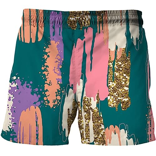 Large Size Men's Swimming Shorts Floral Beach Shorts Shorts Gym Trunks Swimming Surf2