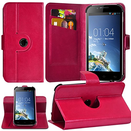 Seluxion - Etui de Protection avec Attaches Support 360 degrès Universel L Couleur Rose pour Wiko...