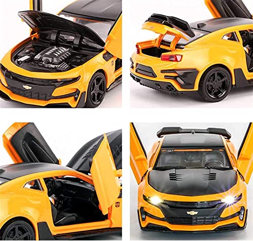 Image of Alloy Metal Diecast Car 1:32 Scale Die-Cast Chevy Camaro with Openable Doors and Pull Back Action, Lights & Music
