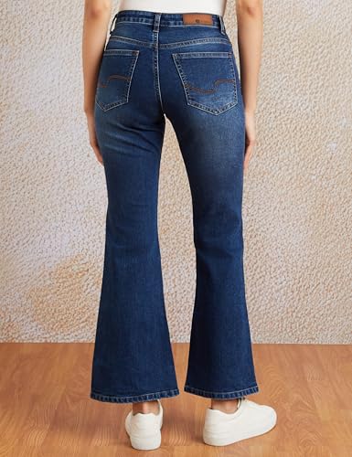 Image of Amazon Brand - Symbol Women Flared Bootcut Jeans (Mid Rise | Full Length) (Available in Plus Sizes)