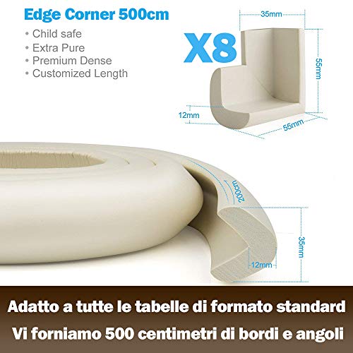 28 Pezzi 5m Protezione Contro Spigoli e Angoli