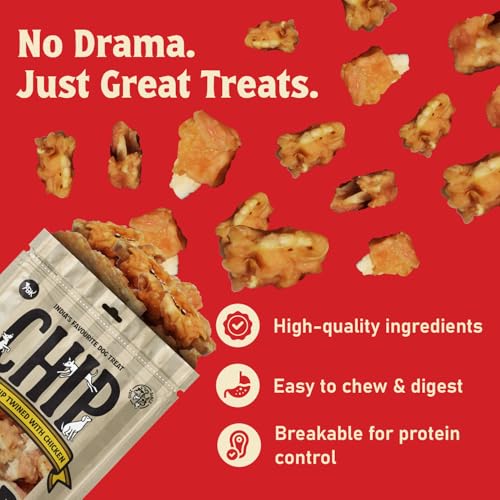 Image of Chip Chops Banana Chicken Dog Treats High Protein Natural Dog Snacks for Training & Reward Low Fat Healthy Dog Treats for All Breeds Tasty Chewy Dog Snacks with Real Chicken